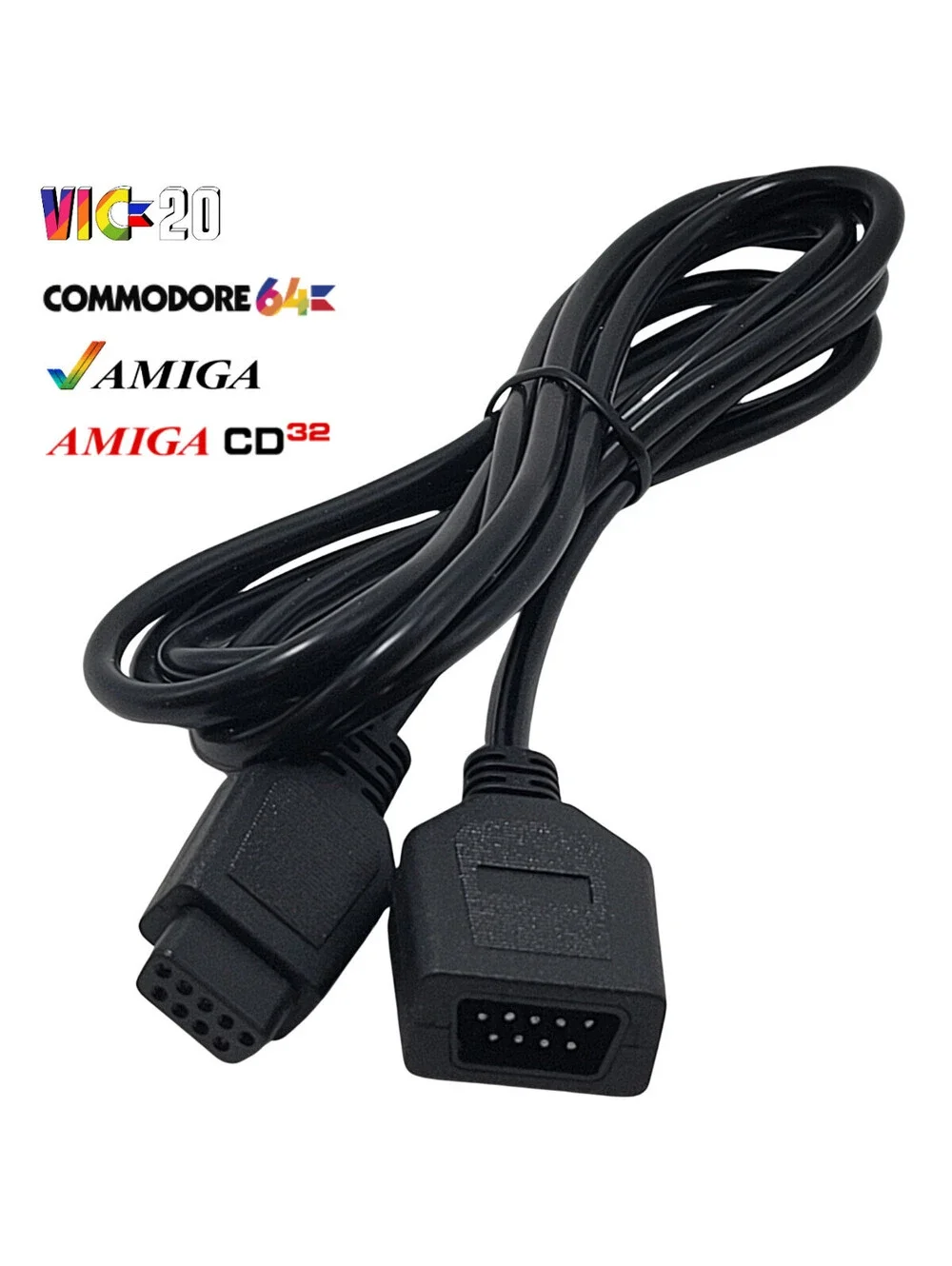 6FT Controller Extension Cable for C64 VIC-20 CD32 or Commodore Amiga Joysticks